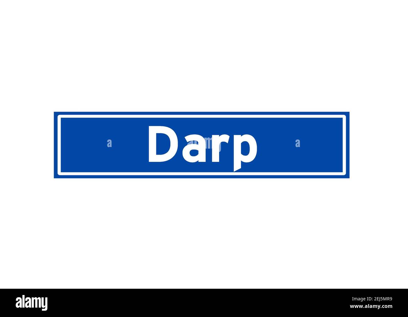 DARP isolé Hollandais lieu nom signe. Signe de la ville depuis les pays-Bas. Banque D'Images