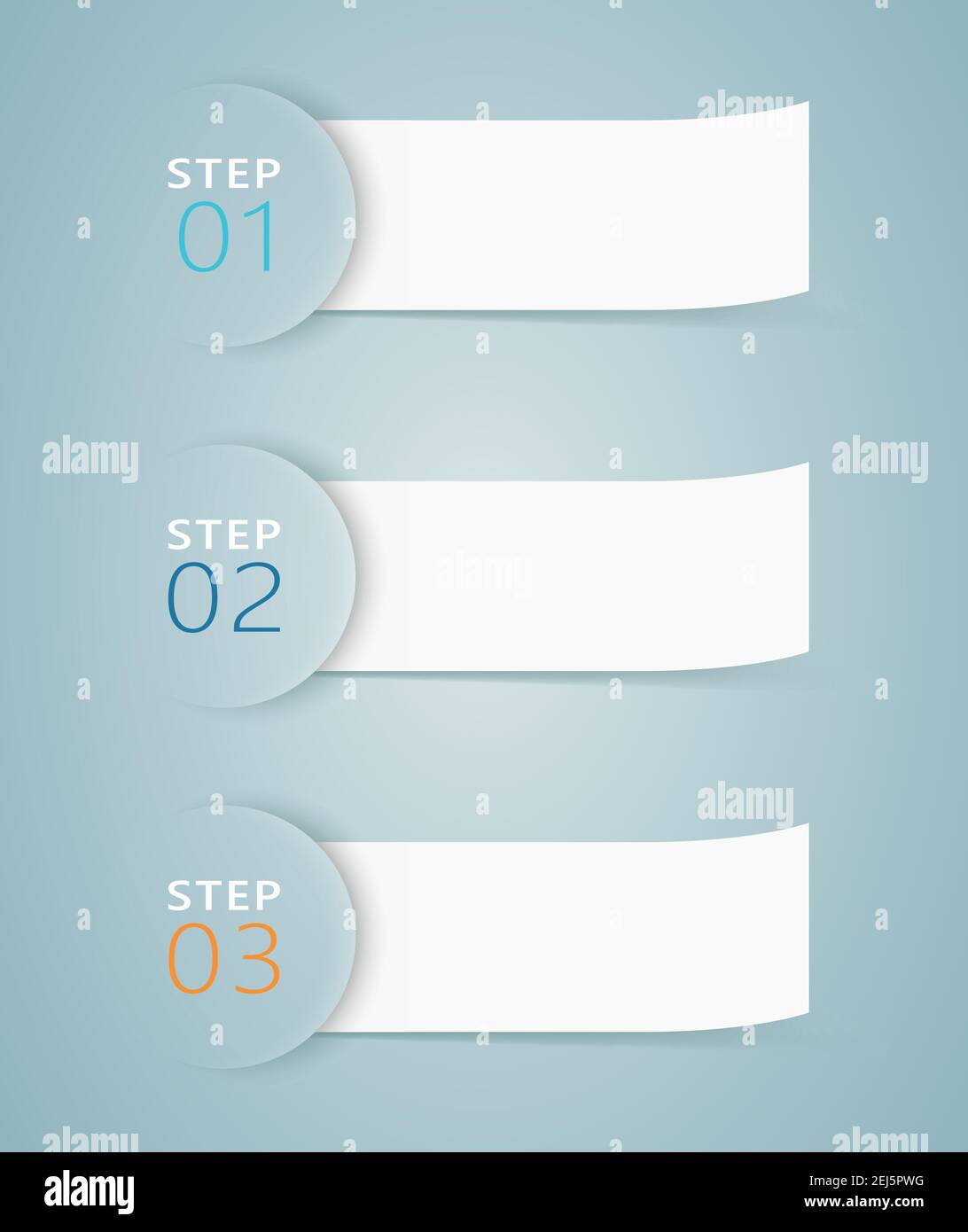 Infographie rubans d'étape numérotés 3D 3 Illustration de Vecteur