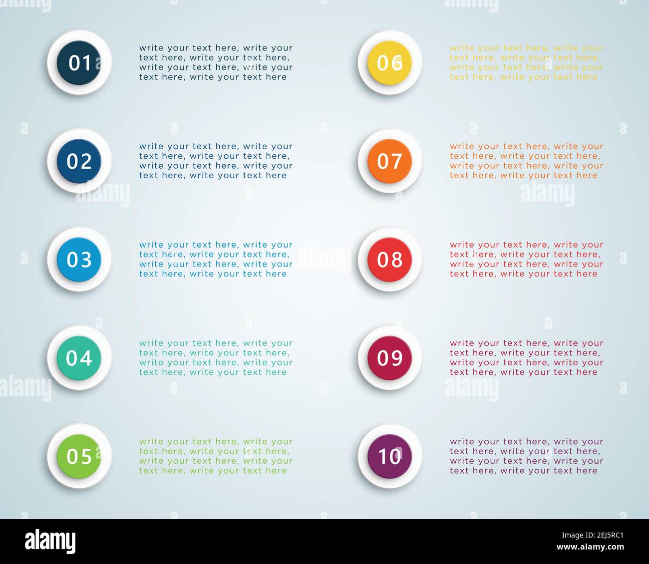 Nombre puces points vecteur 2 Illustration de Vecteur
