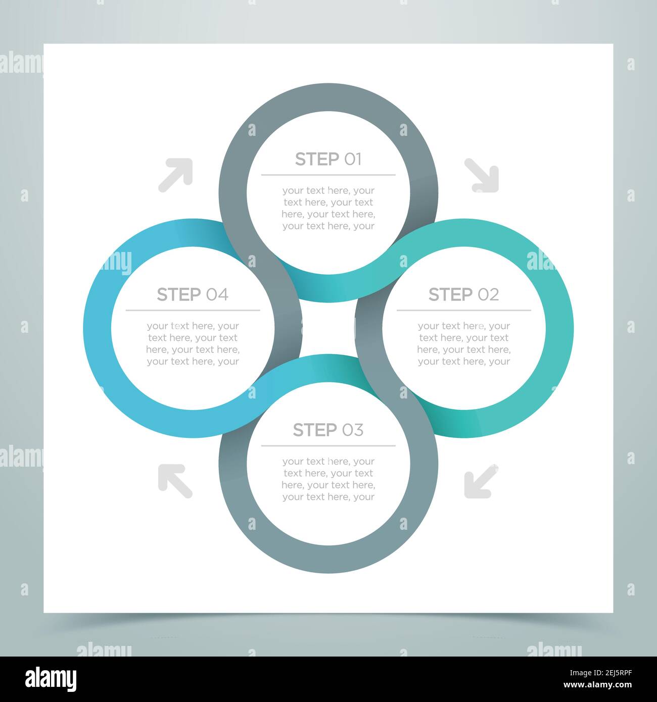 Résumé 4 ruban circulaire Infographie 3 Illustration de Vecteur