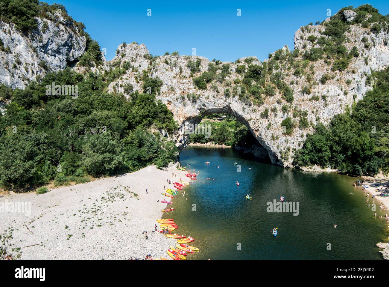 Pont d'Arc, Pont naturel, région de l'Ardèche, France Banque D'Images