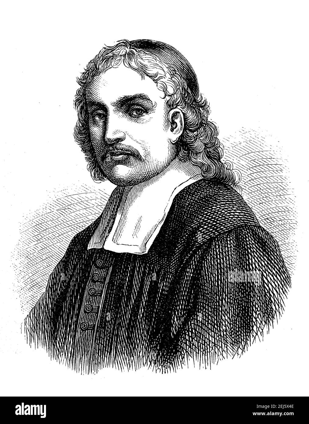 Paul Gerhardt, 22 mars 1607 - 6 juin 1676, est un théologien luthérien évangélique et est considéré comme l'un des plus importants hymnes écrivains de langue allemande / Paul Gerhardt, 22. Maerz 1607 - 6. Juni 1676, war ein evellisch-lutherischer Theoload und gilt als einer der bedeutsendsten deutschsprachigen Kirchenlieddichter, Historisch, historique, numérique reproduction améliorée d'un original du 19ème siècle / digitale Reproduktion einer Originalvorlage aus dem 19. Jahrhundert, Banque D'Images