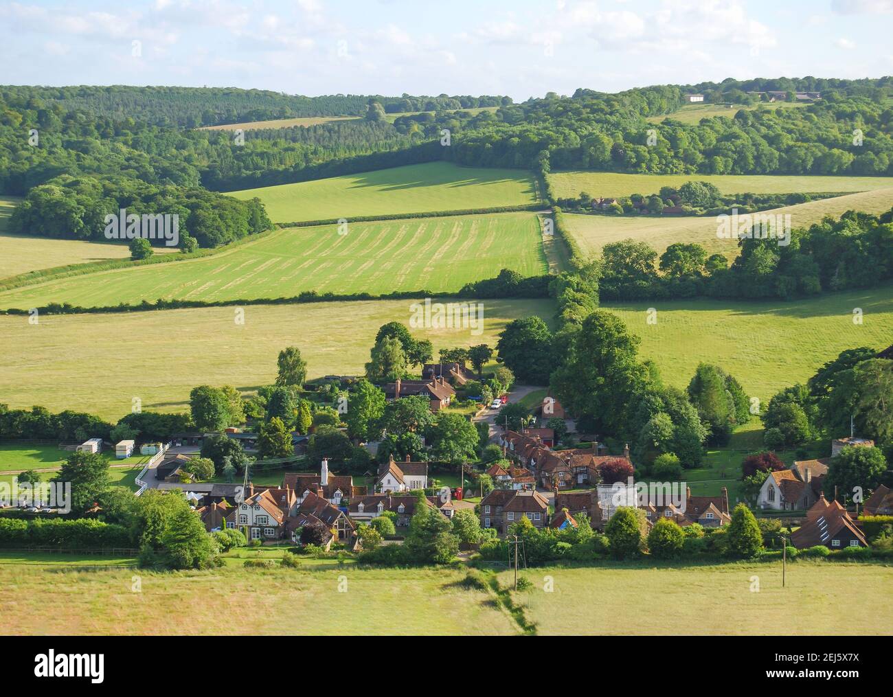 Village de Ibstone hill, Turville, Buckinghamshire, Angleterre, Royaume-Uni Banque D'Images