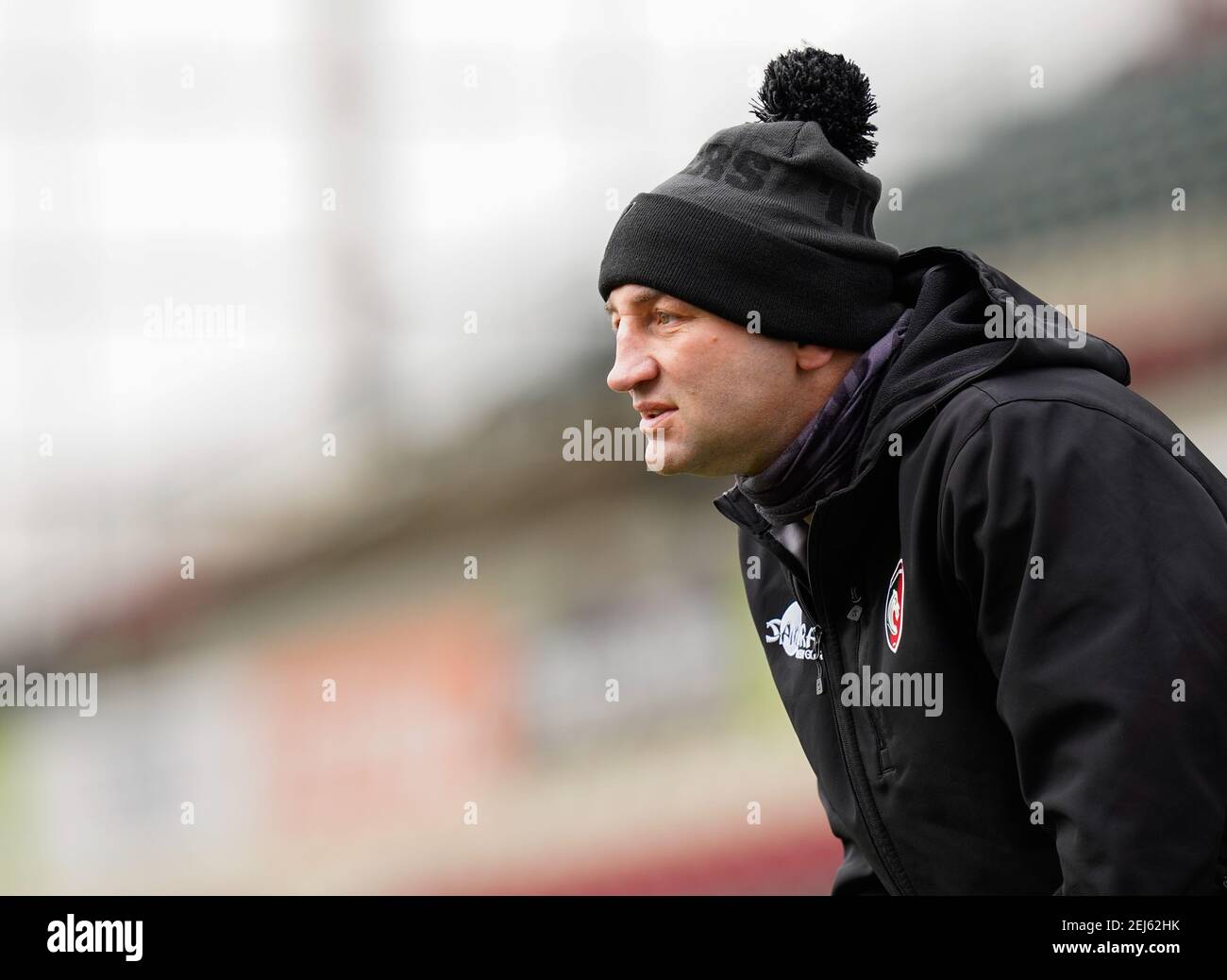 Leicester Tigers entraîneur en chef Steve Borthwick lors d'un match Gallagher First ership Round 10 Rugby Union, le vendredi 20 février 2021, à Leicester, Kin Banque D'Images