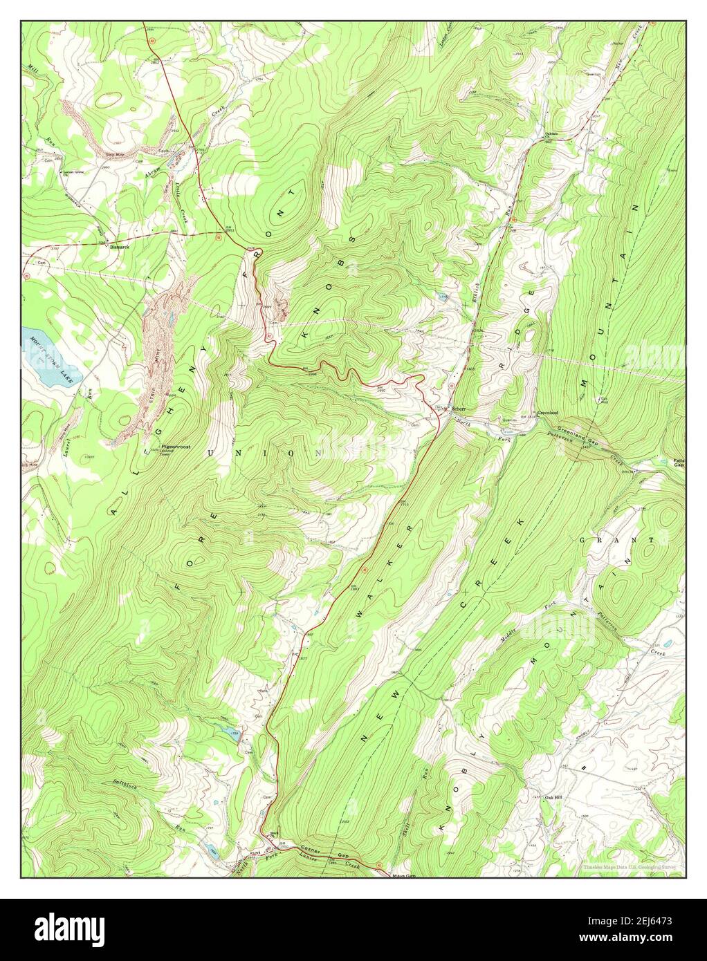 Groenland Gap, Virginie-Occidentale, carte 1967, 1:24000, États-Unis d'Amérique par Timeless Maps, données U.S. Geological Survey Banque D'Images