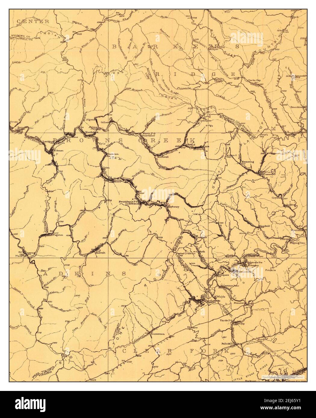 Pocahontas Special, Virginie-Occidentale, carte 1909, 1:48000, Etats-Unis  d'Amérique par Timeless Maps, données U.S. Geological Survey Photo Stock -  Alamy