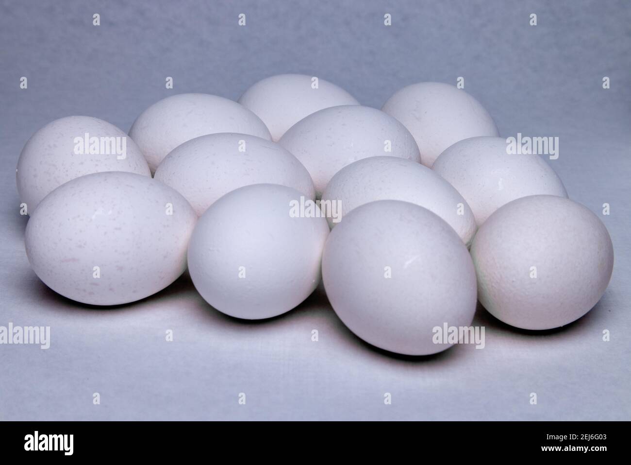 Œufs en coquille blanche Banque D'Images