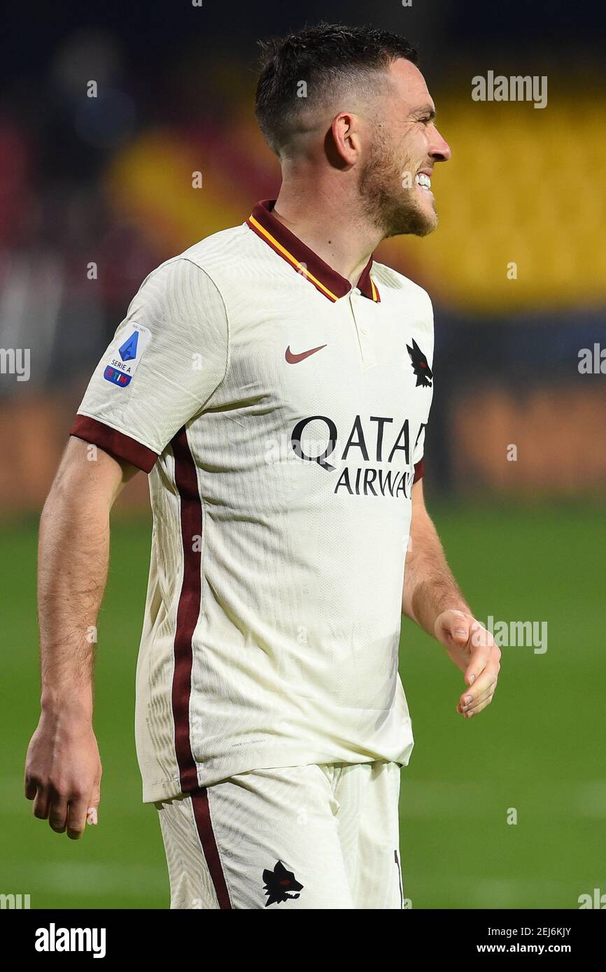 Benevento, Latium. 21 février 2021. Jordan Veretout de Roma en action pendant la série italienne UN match de football Benevento vs AS Roma au stade Ciro Vigorito à Benevento, Italie, 2i février 2021. Fotografo01 crédit: Agence de photo indépendante/Alamy Live News Banque D'Images