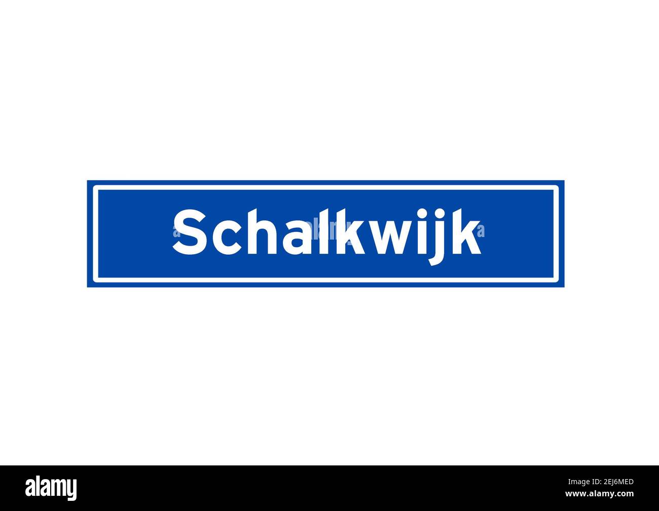 Schalkwijk isolé Hollandais lieu nom signe. Signe de la ville depuis les pays-Bas. Banque D'Images