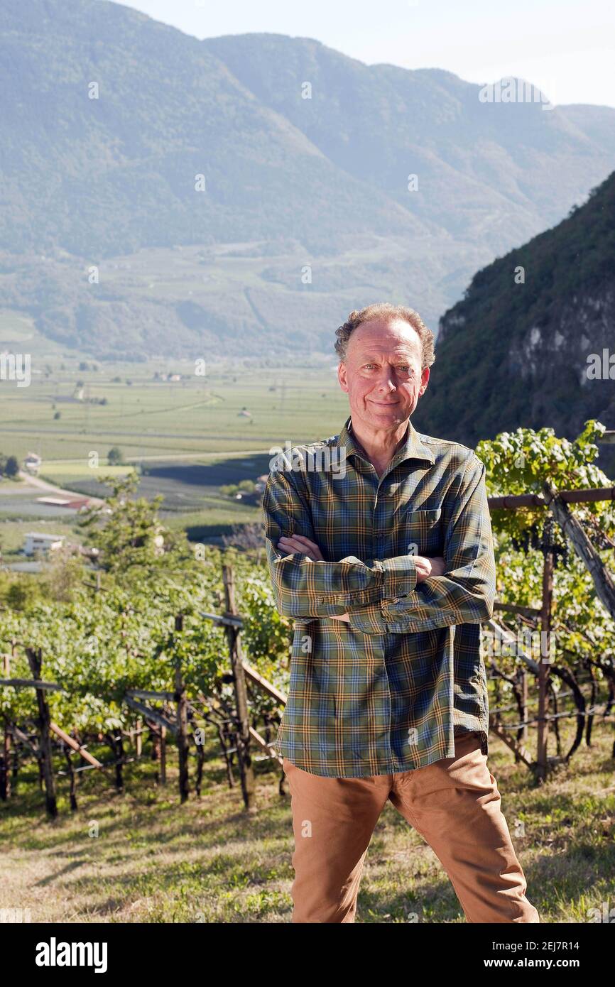 Italie, Trentin-Haut-Adige, province de Bolzano, Magrè sulla Strada del Vino, 09 septembre 2011 : Alois Lageder. Viticulteur spécialisé dans le Wi biodinamique Banque D'Images