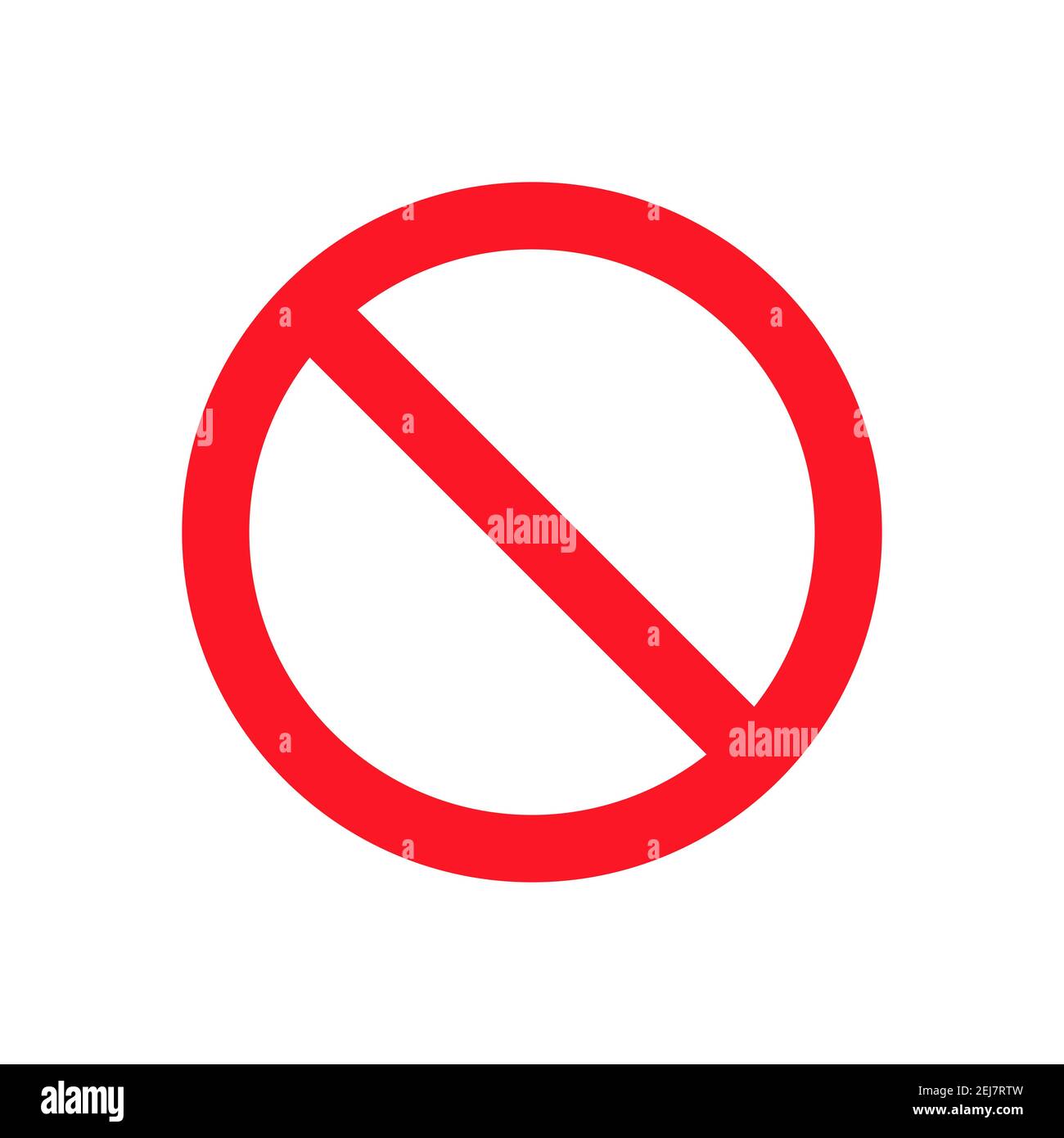 Aucune icône de symbole. Panneau d'arrêt rouge interdit. Aucun vecteur d'entrée. Isolé sur blanc. Illustration de Vecteur