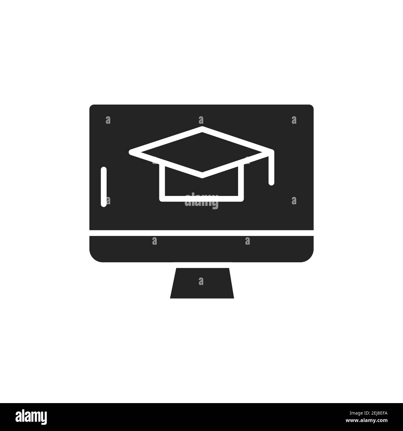 Icône de glyphe noir d'apprentissage à distance. Cours de formation en ligne. Loisirs à la maison. Elément vectoriel isolé. . Illustration vectorielle Illustration de Vecteur