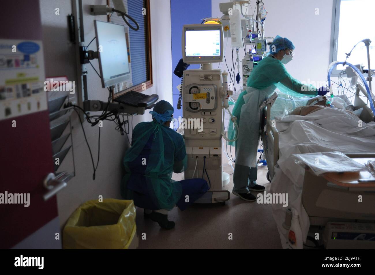 Unité de soins intensifs médicaux Banque D'Images