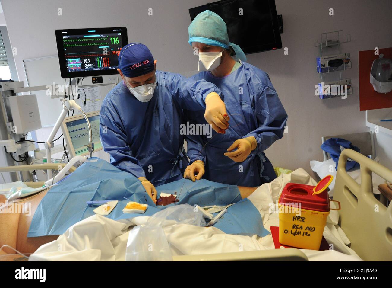 Unité de soins intensifs médicaux Banque D'Images