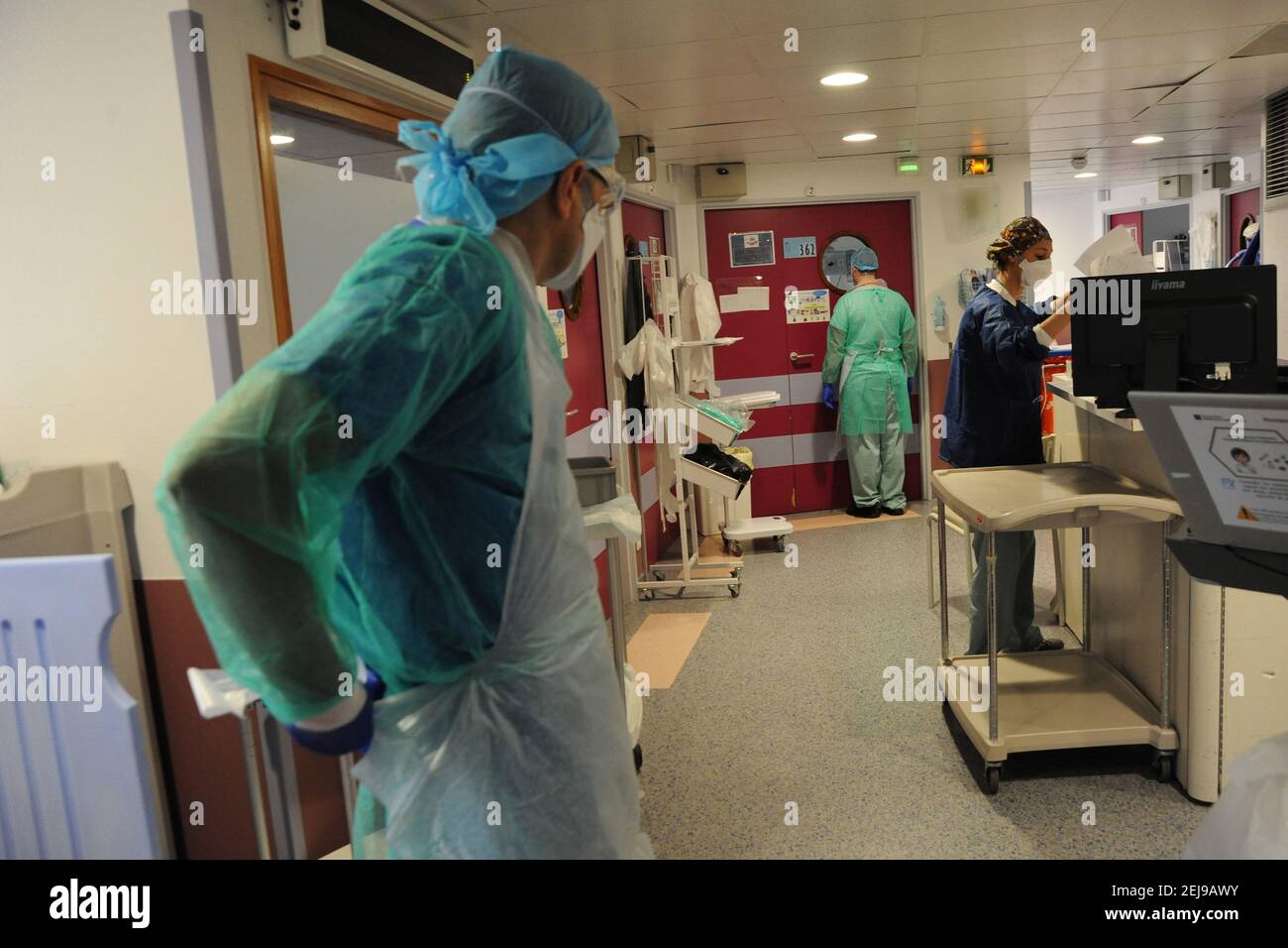 Unité de soins intensifs médicaux Covid-19 Banque D'Images
