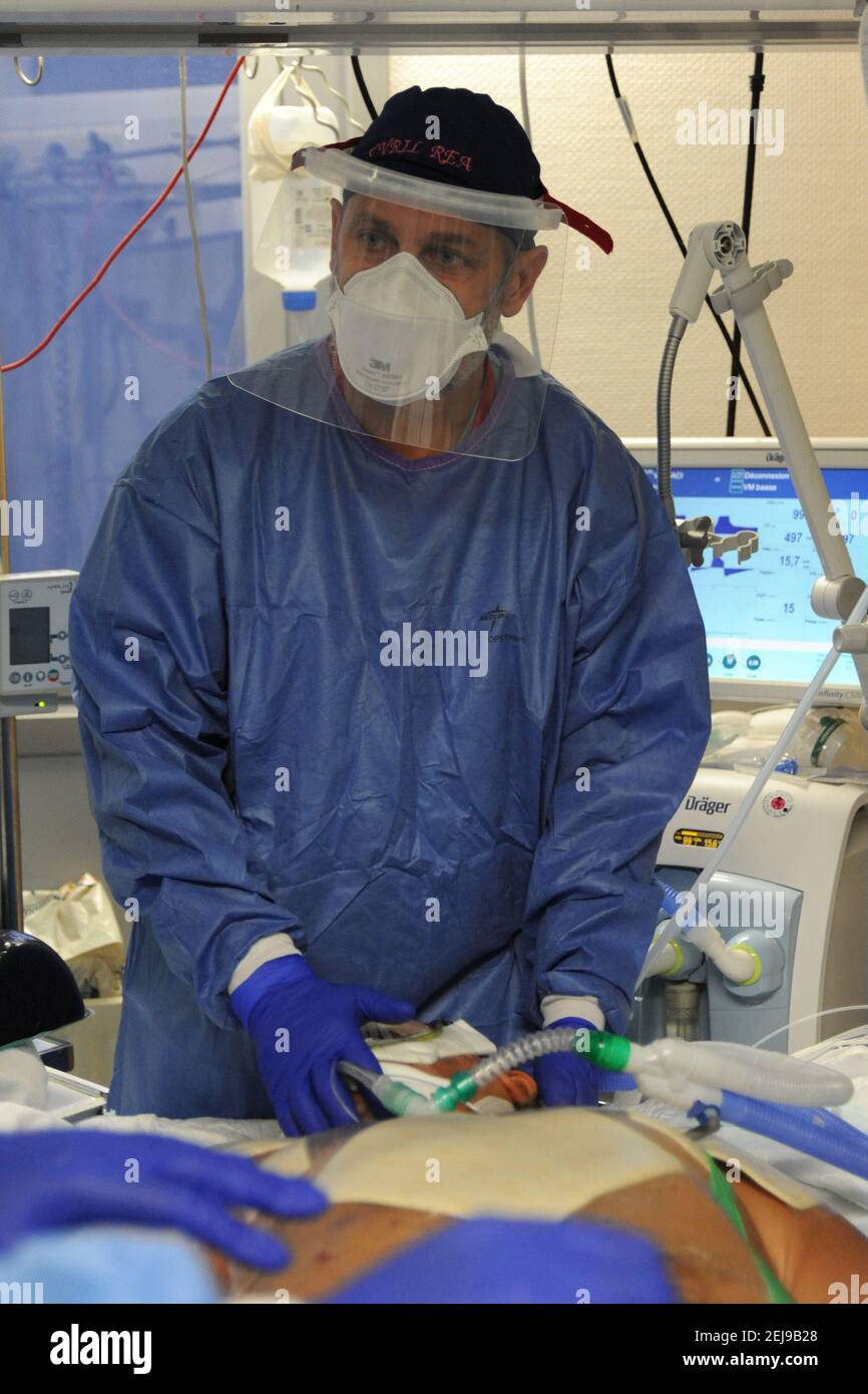 Unité de soins intensifs médicaux Covid-19 Banque D'Images
