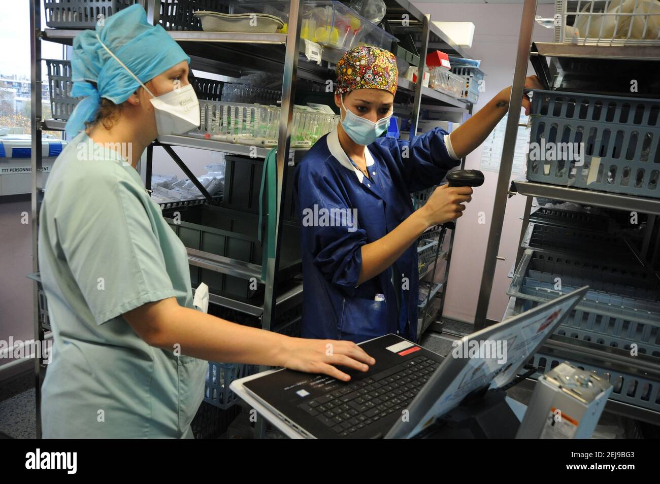 Unité de soins intensifs médicaux Covid-19 Banque D'Images
