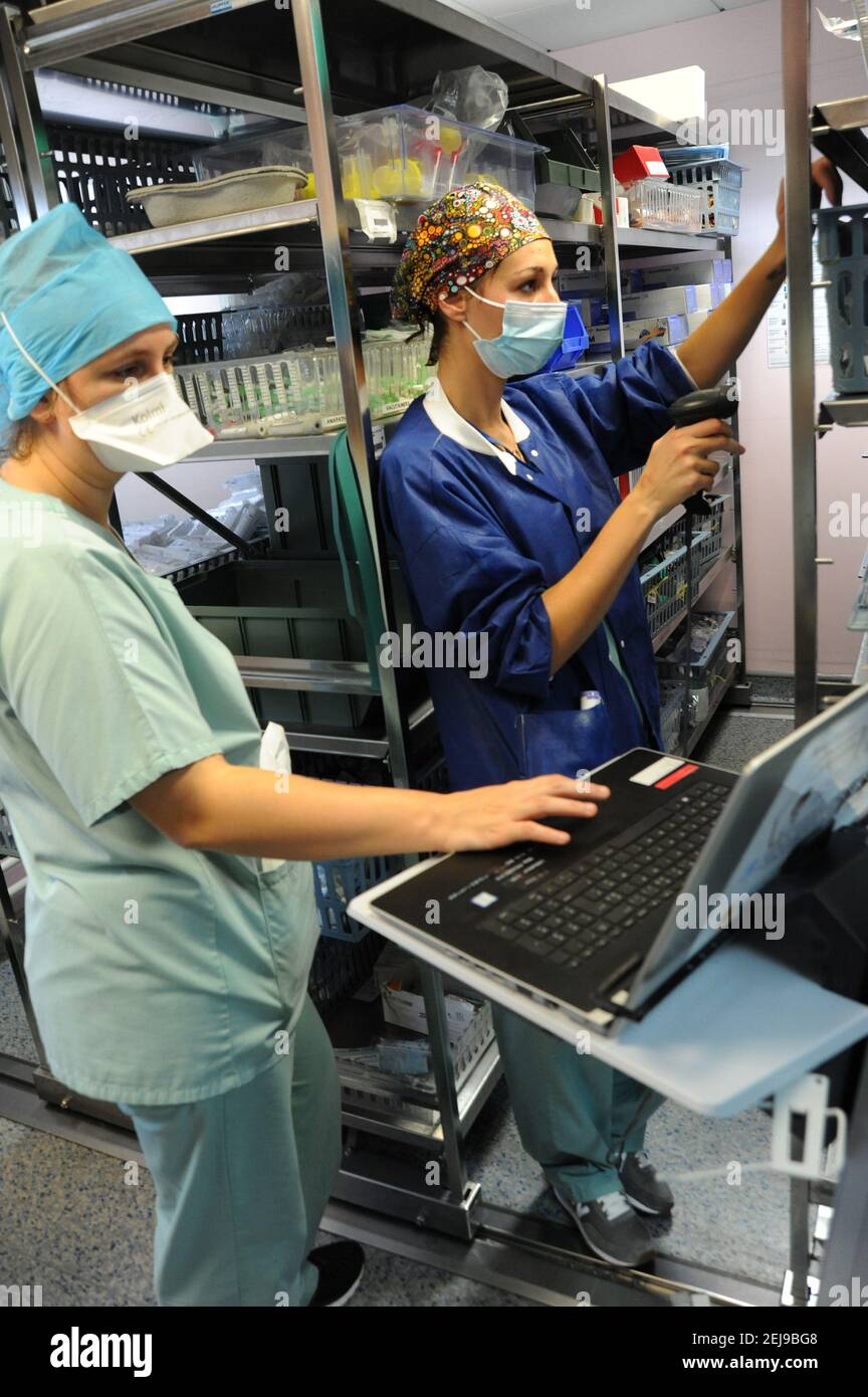 Unité de soins intensifs médicaux Covid-19 Banque D'Images