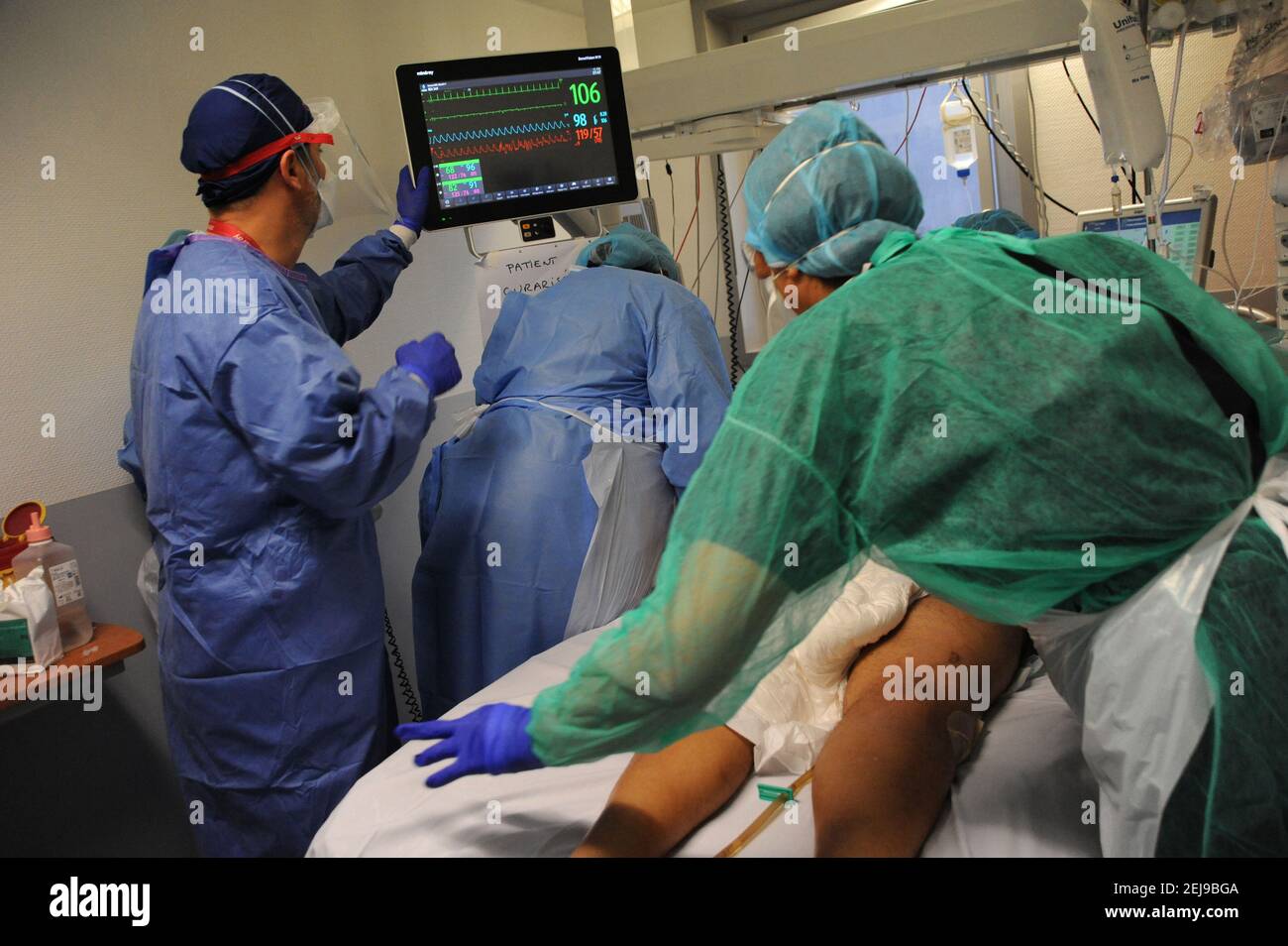 Unité de soins intensifs médicaux Covid-19 Banque D'Images