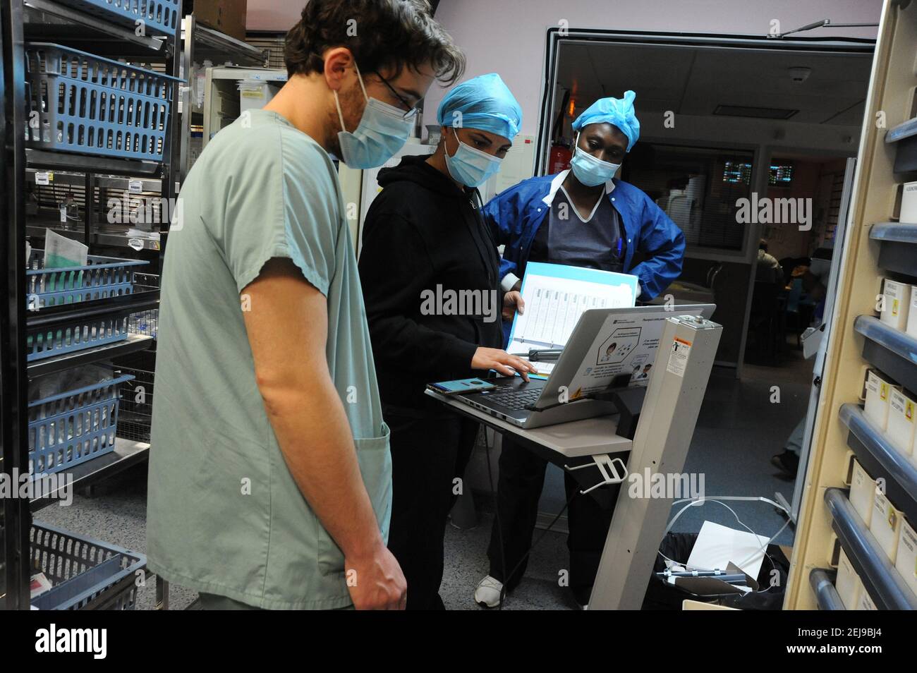 Unité de soins intensifs médicaux Covid-19 Banque D'Images