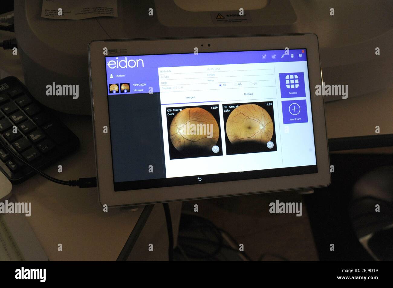 Bureau d'ophtalmologie Banque D'Images