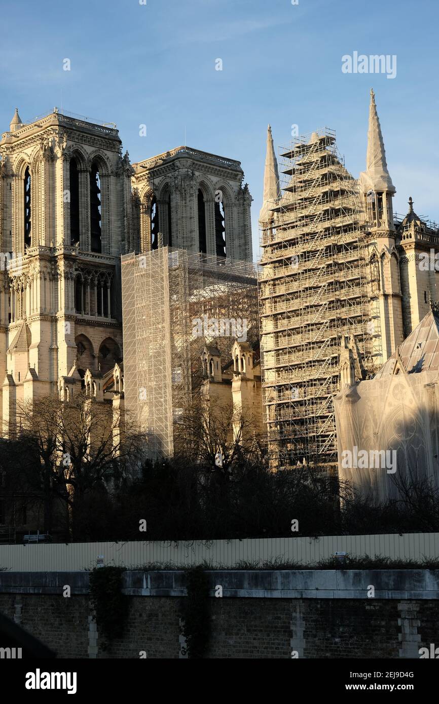 Restauration de la cathédrale notre-dame Banque D'Images