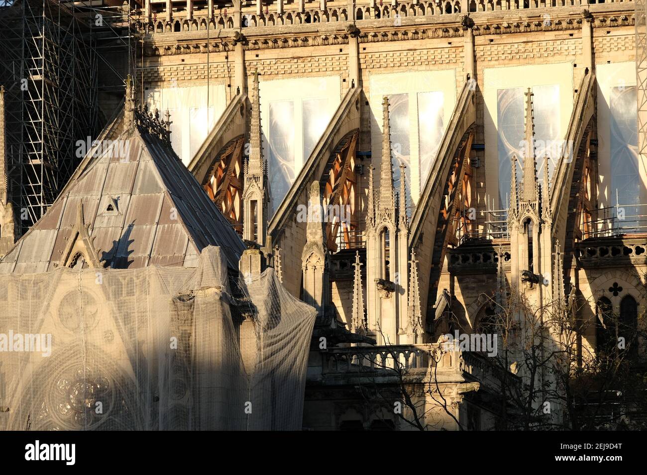 Restauration de la cathédrale notre-dame Banque D'Images