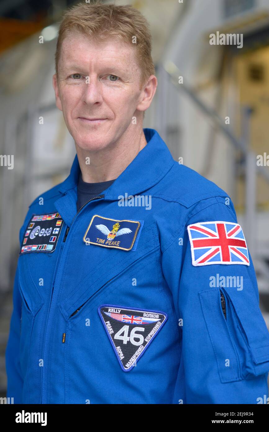 Tim Peake, astronaute britannique de l'Agence spatiale européenne, photographié à l'ESA Cologne. Banque D'Images
