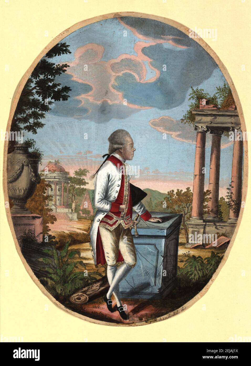 Grand-duc Paul de Russie (1754-1801), plus tard Tsar Paul I. Musée : COLLECTION PRIVÉE. AUTEUR: JOHANN HIERONYMUS LOESCHENKOHL. Banque D'Images