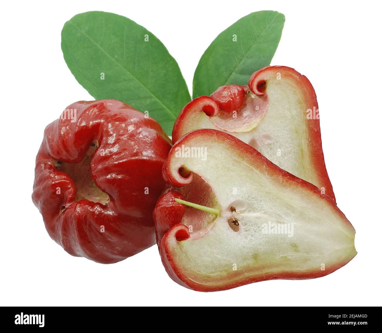 Fruit de pomme de rose (pomme d'eau) isolé sur fond blanc Banque D'Images