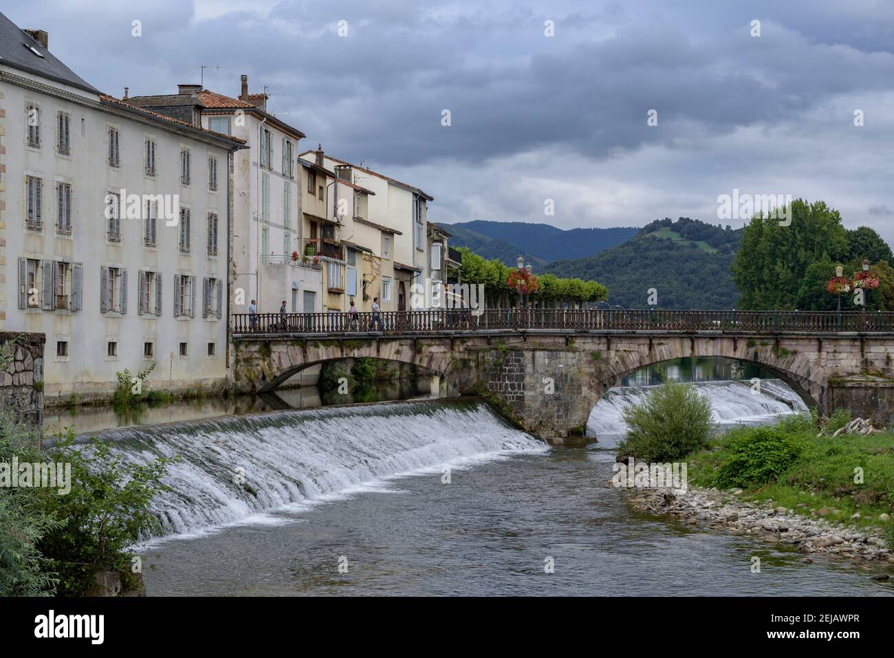 Saint Girons, Ariège (Occitanie, France) ESP: Saint Girons, Ariège (Occitania, Francia) FR: Saint Girons, Ariège (Occitanie, France) Banque D'Images