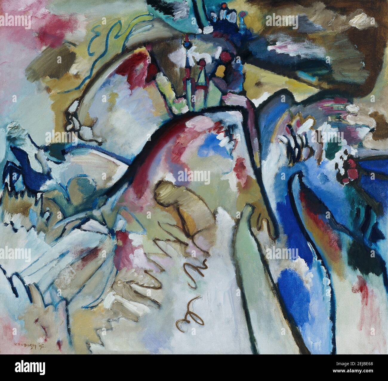 Improvisation 21a. Musée: Städtische Galerie im Lenbachhaus, Munich. Auteur: Wassily Vasilyevitch Kandinsky. Banque D'Images