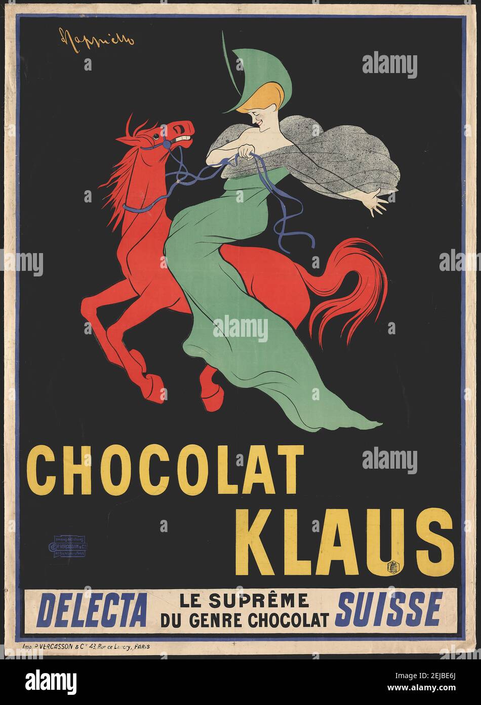 Chocolat Klaus. Musée : COLLECTION PRIVÉE. Auteur: LEONETTO CAPPIELLO. Banque D'Images