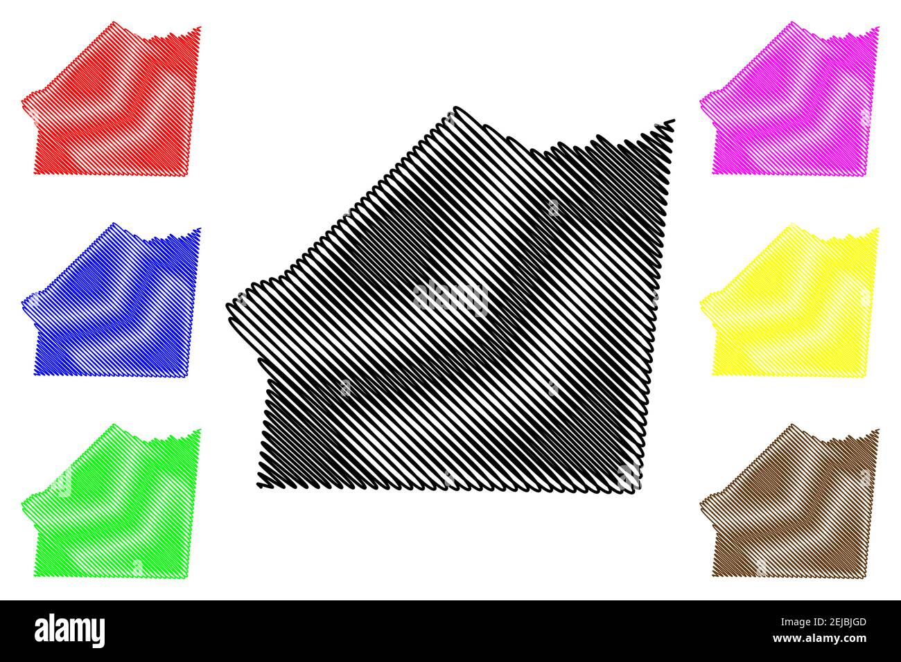 Carte technologique de la caroline du nord Banque d'images vectorielles
