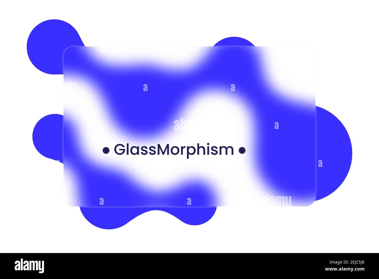 Arrière-plan abstrait. Cadre transparent de style morphisme en verre Illustration de Vecteur