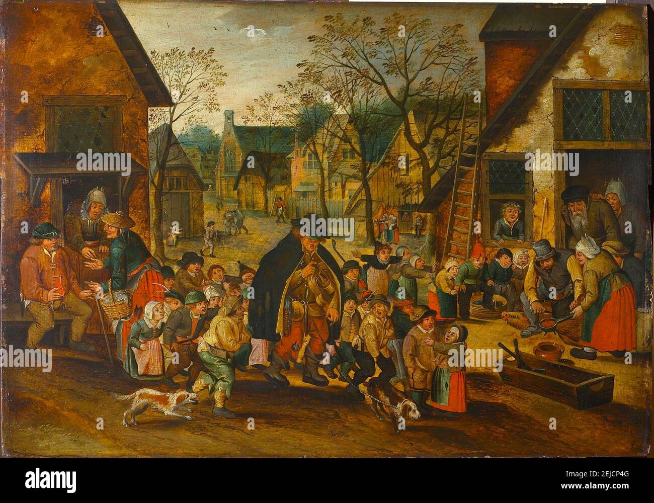 Le joueur aveugle Hurdy-Gurdy. Musée: Szepmuveszeti Muzeum, Budapest. AUTEUR: PIETER BRUEGHEL LE PLUS JEUNE. Banque D'Images