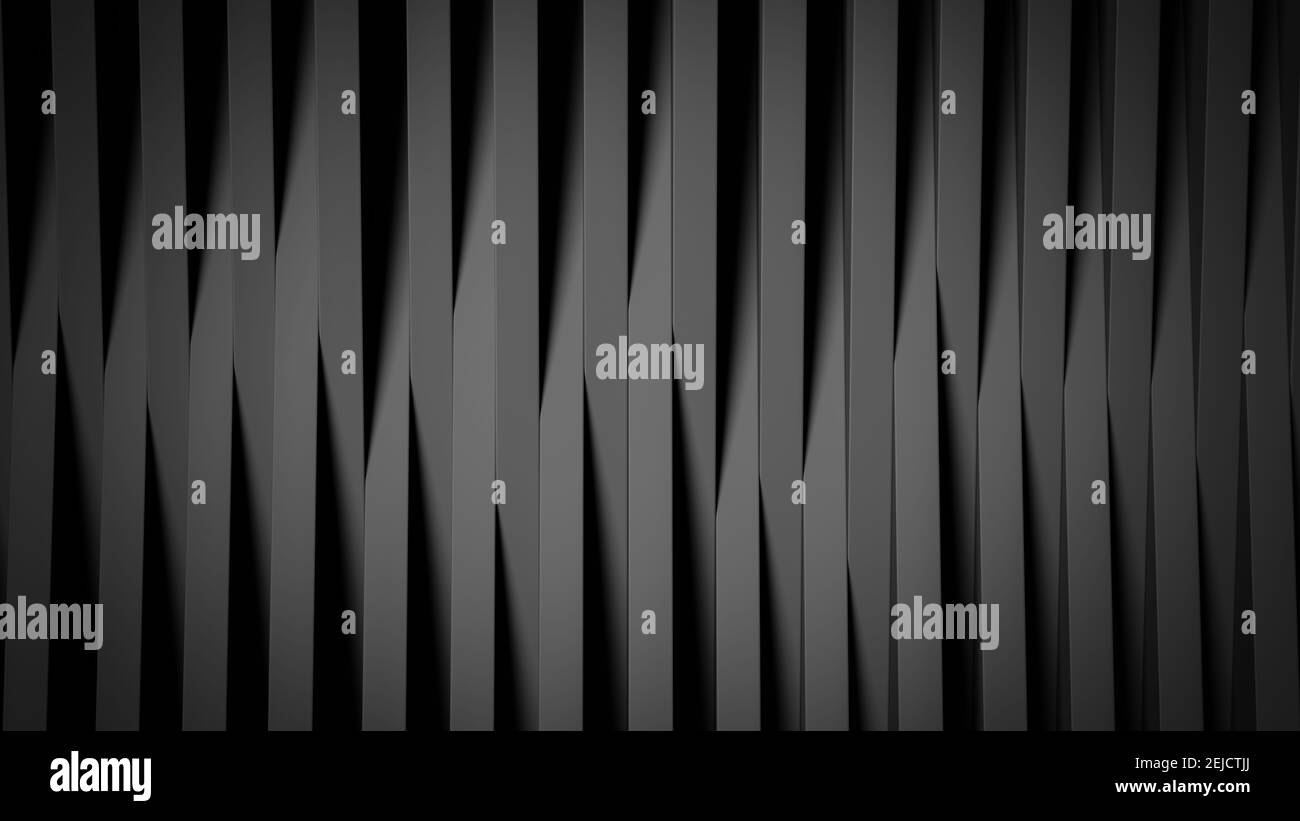 Arrière-plan abstrait en cubes longs noirs. rendu 3d Banque D'Images