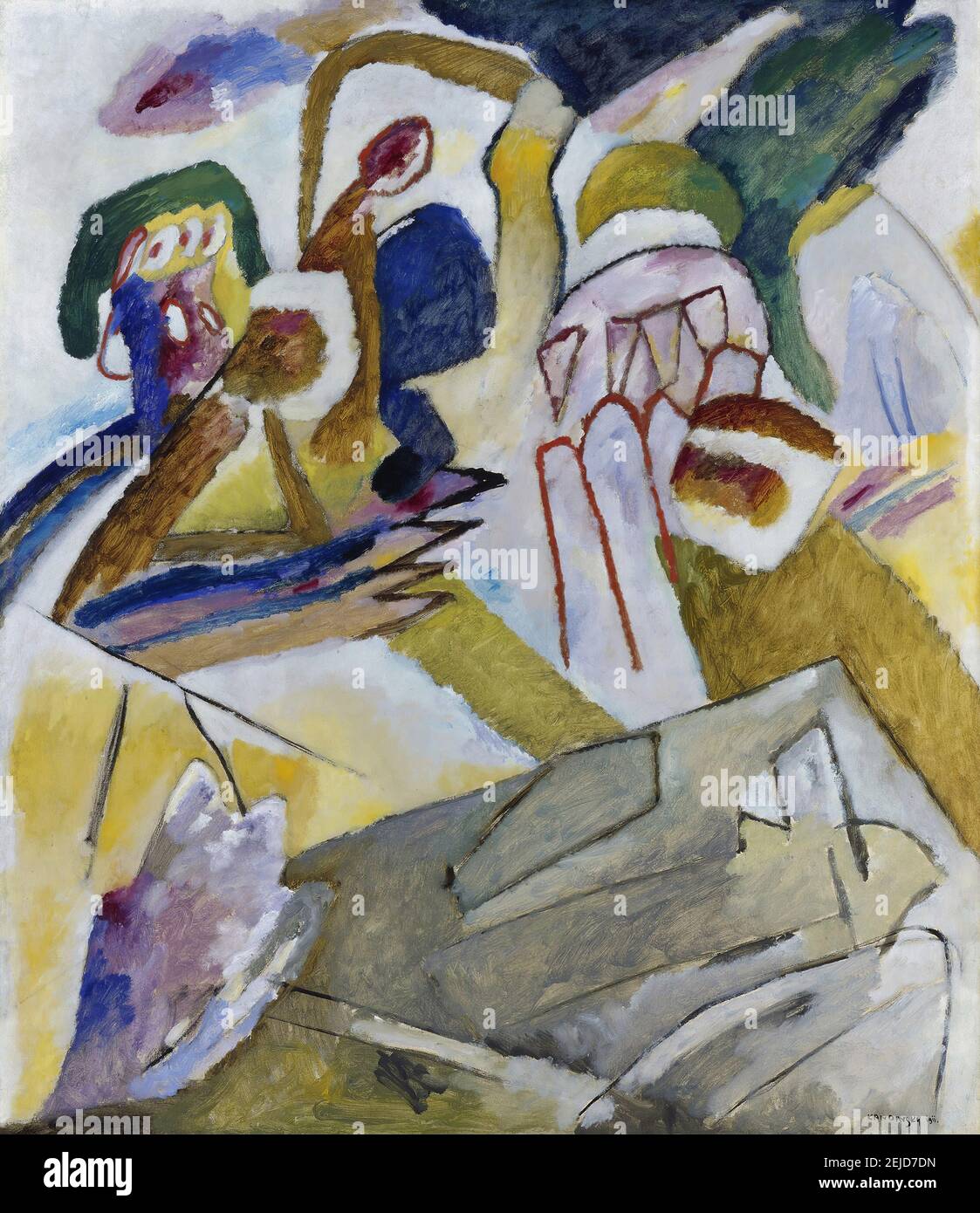 Improvisation 18, (avec tombstone). Musée: Städtische Galerie im Lenbachhaus, Munich. Auteur: Wassily Vasilyevitch Kandinsky. Banque D'Images