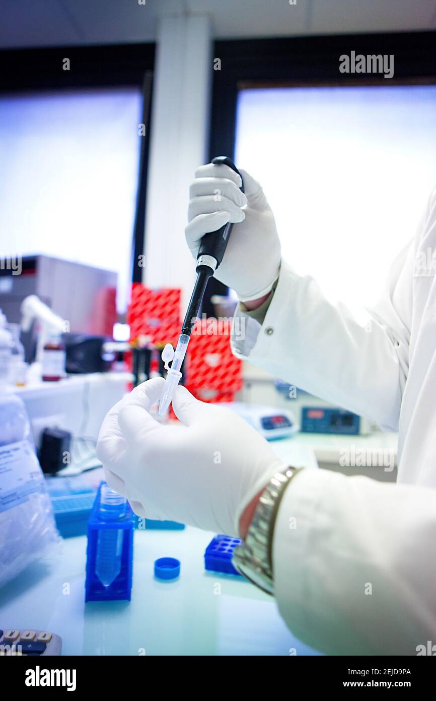 Laboratoire de recherche pour un vaccin contre le sida. Banque D'Images