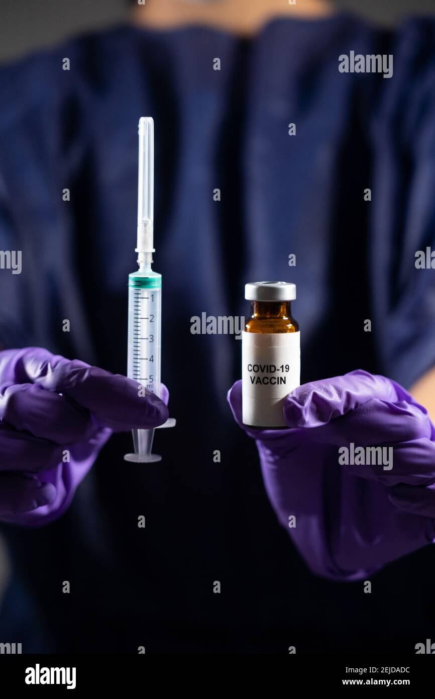 Vaccin contre le coronavirus, illustration Banque D'Images