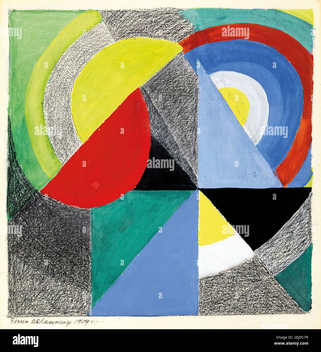 Rythme colorié. Musée : COLLECTION PRIVÉE. Auteur: Sonia Delaunay (Delaunay-Terk). Banque D'Images