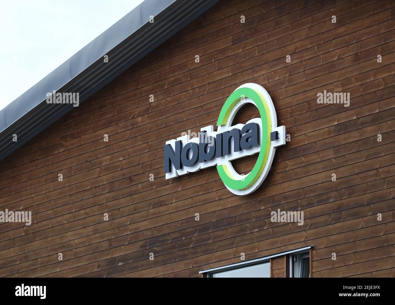 LIDKÖPING, SUÈDE- 25 JUIN 2019:Nobina Sverige AB fait partie du groupe Nobina et de la plus grande société d'autobus de Suède avec ses 2,400 autobus et ses 7,000 employés. Banque D'Images