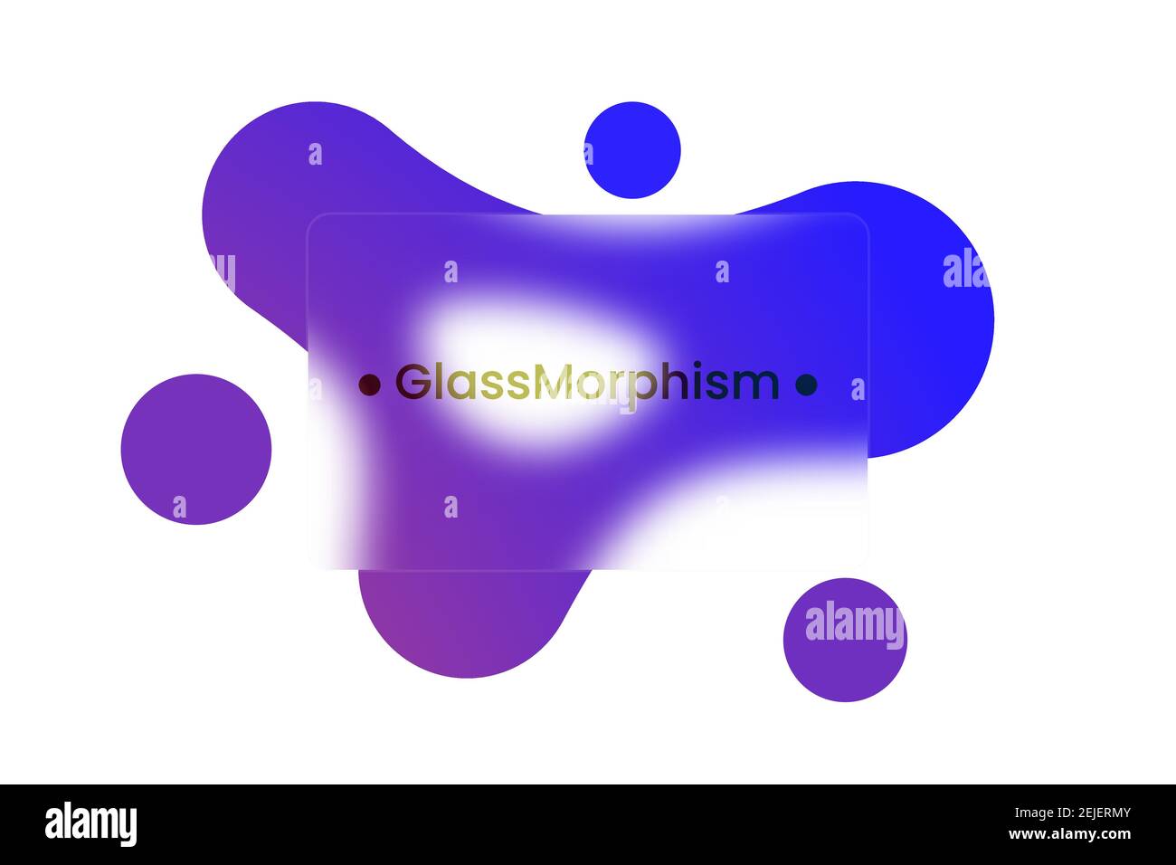 Arrière-plan abstrait. Cadre transparent de style morphisme en verre Illustration de Vecteur