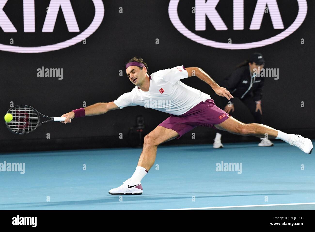 Open d'Australie 2020. Jour 7. Roger Federer de Suisse pendant le match  contre Marton Fucsovics de Hongrie. Janvier 26 2020. Australie, Melbourne  photo Credit: Sergei' Vishnevskii'/Kommersant/Sipa USA Photo Stock - Alamy