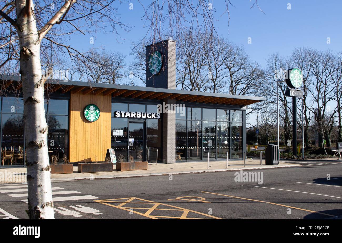 Bâtiments Dockside - Starbucks Banque D'Images