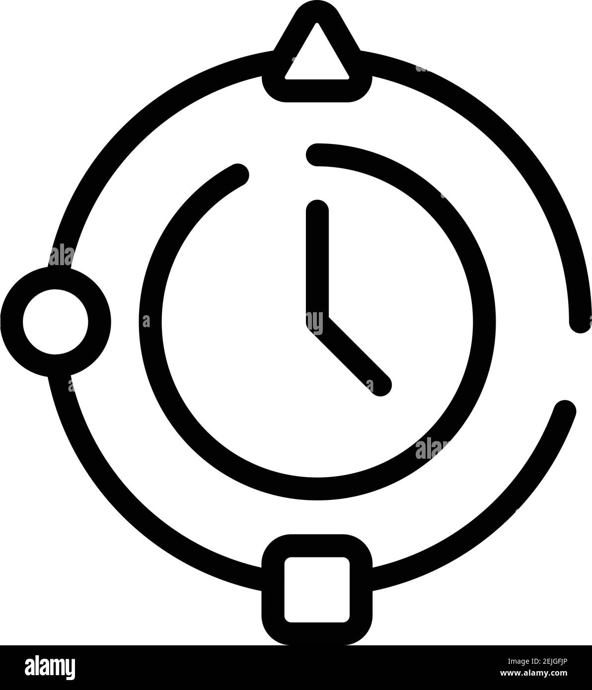 Icône changements d'heure. Outline Time change l'icône de vecteur pour la conception Web isolée sur fond blanc Illustration de Vecteur