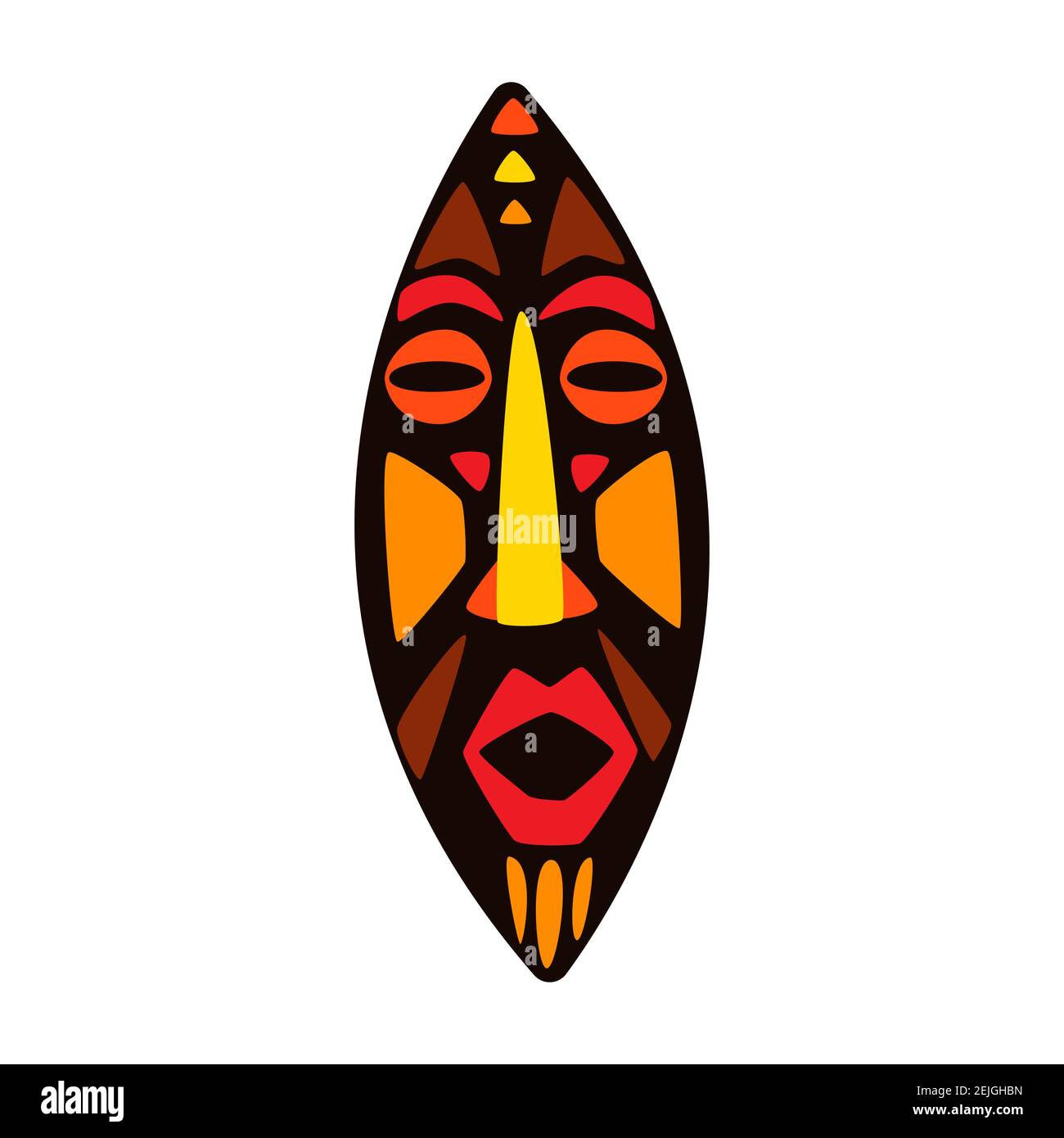 Illustration du masque africain stylisé. Illustration de Vecteur