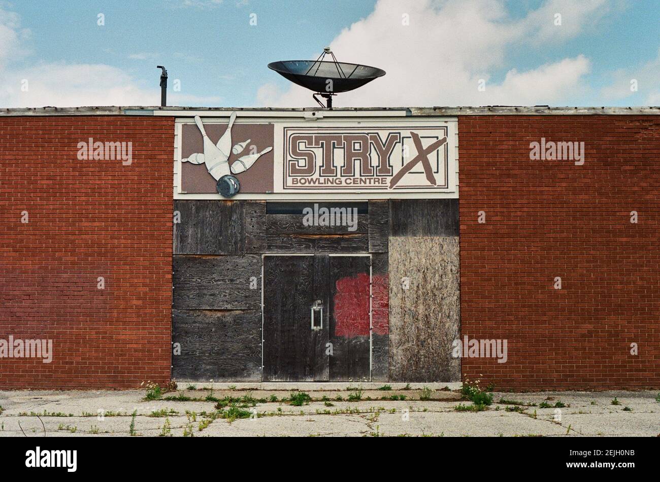 Piste de bowling abandonnée à Grimsby, Ontario, Canada. Septembre 2019. Banque D'Images