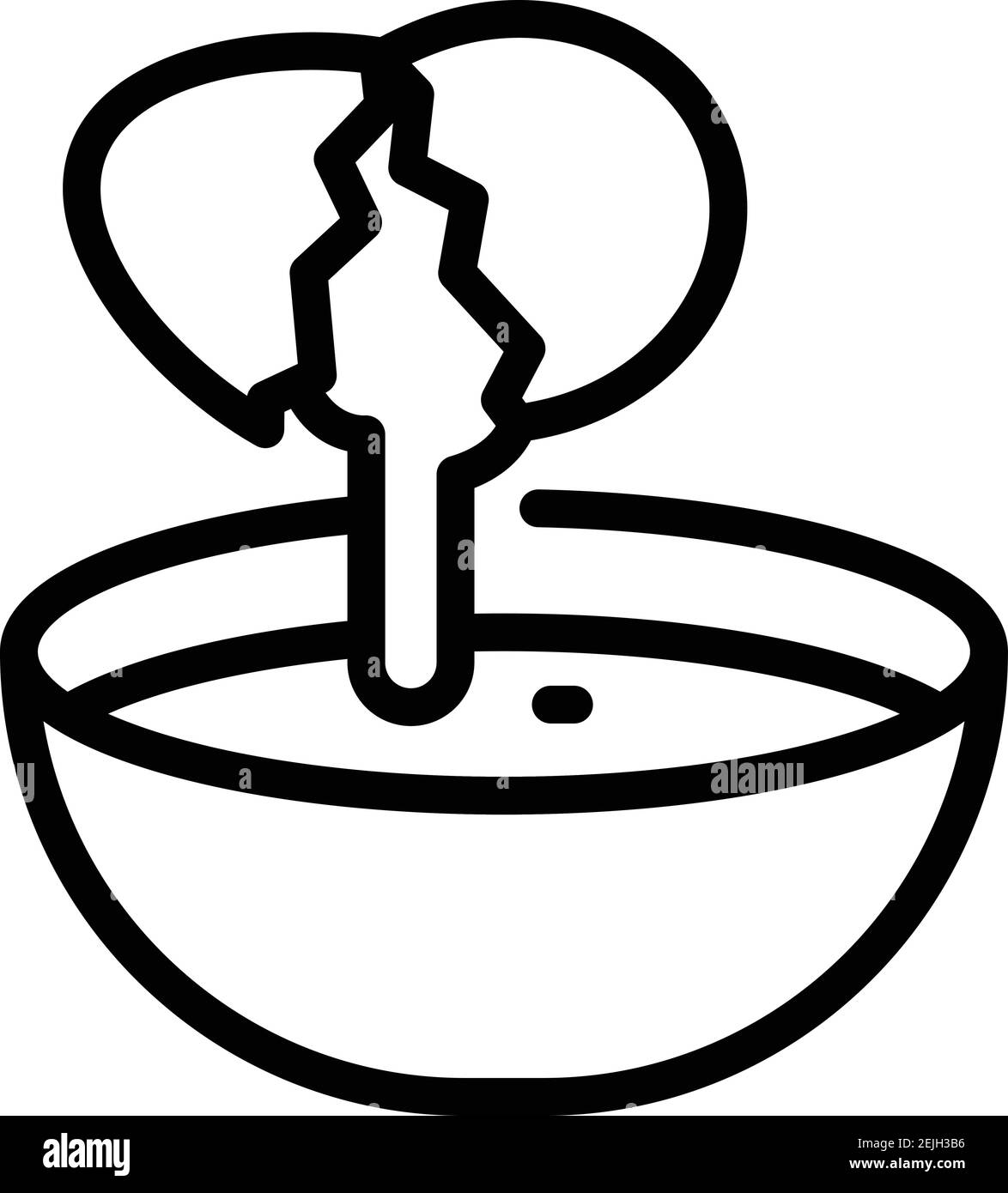 Icône de cuisson du bol à œufs. Contour de l'icône de vecteur de cuisson du bol à œufs pour la conception de la toile isolée sur fond blanc Illustration de Vecteur