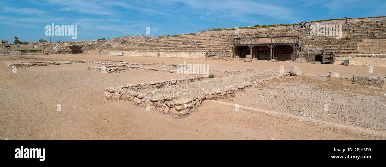 Hippodrome romain à Césarée, tel Aviv, Israël Banque D'Images